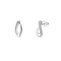 Popular Fine Women's Jewelry Earrings S925 Sterling Silver Geometric Fashion Sweet Wavy Twist Stud Earrings