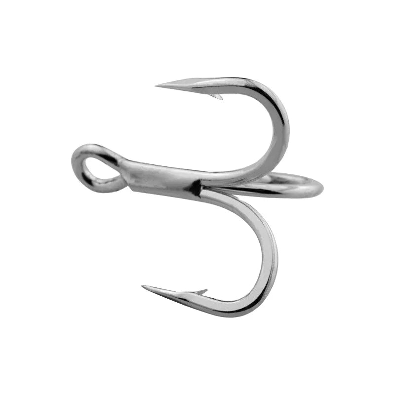 High Carbon Steel Pole Front Three-Pronged Three Hooks Road Sea Fishing Hook French Fishing Jig Hook