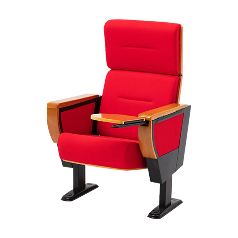 Modern Style Church Auditorium Chairs with Writing Pad Anji Factory Supply Theater Furniture Made of Wood