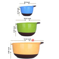 Colorful Disposable Plastic Salad Packaging Set Nesting Storage Mixing Bowl Containers for Convenient Storage