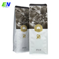 250g 500g 1kg Plastic Flat Bottom High Barrier Food Grade Heat Seal Custom Printed Empty Coffee Bags Packaging