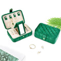 Wholesale Earring Ring Necklace Bangle Jewellery Organizer Box Mirror Square Velvet Travel Jewelry Box