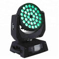 New Wash 36x18w DMX Rgbwa Uv 6in1 Led Zoom Wash Moving Head Light for Dj Party