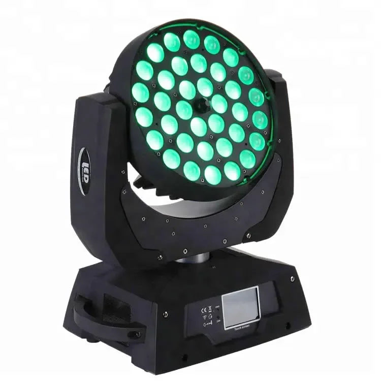 New Wash 36x18w DMX Rgbwa Uv 6in1 Led Zoom Wash Moving Head Light for Dj Party