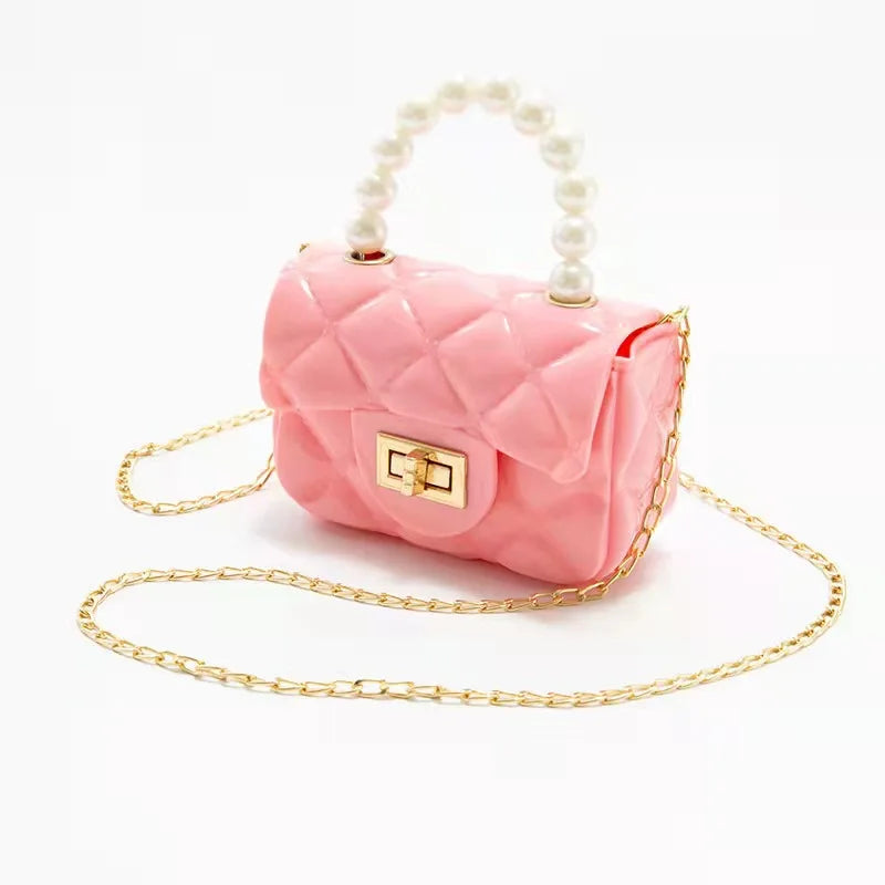 Wholesale Cute Transparent Candy Purse Small square Shoulder Bag clear Handbag for Ladies Girls New Arrivals Jelly Handbag Women