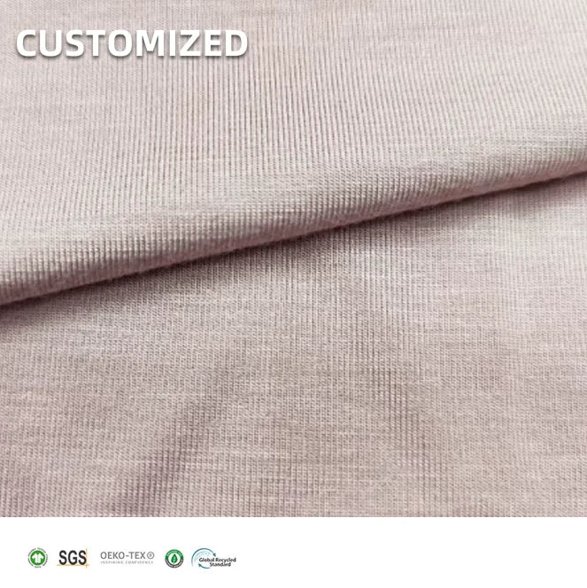 Sustainable Comfortable Soft Stretch Knitted 50% Cotton 50% Modal Eco-Friendly Lightweight Fabric for Boys & Girls