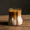 Vertical Grain Glass Cup Juice Milk Tea Mug Beverage Cup Transparent Glass American Latte Coffee Cup