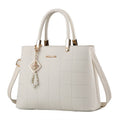 Premium Brand Lady White Faux Leather Fashion Shoulder Crossbody Handbags for Women Promotion