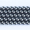 Wholesale High Quality Energy Terahertz 4 6 8 10mm Smooth Round Loose Gemstone Beads for Jewelry Making DIY Crystal Silver Beads