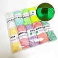 Charmkey 100% Ring Spun Polyester Glow in Dark Chunky Yarn Luminous Hand Knitting 2mm Opp Bag Raw 5 Bags Normal