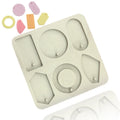 821 Factory Stock 6 Cavity Different Shape Gypsum Aromatherapy Tablet Silicone Candle Molds Cake Decorating Soap Candle Resin