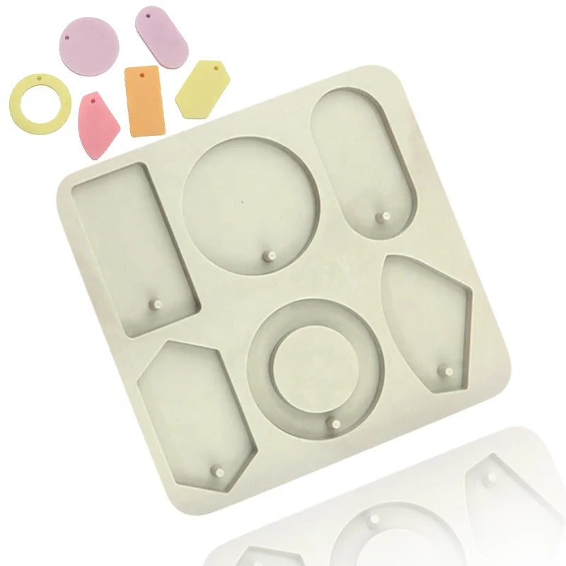 821 Factory Stock 6 Cavity Different Shape Gypsum Aromatherapy Tablet Silicone Candle Molds Cake Decorating Soap Candle Resin