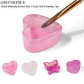 Different Design Heart Butterfly Flower Star Shapes Washing Pot Crystal Glass Box Cup Wash Nail Art Brush Pen Nail Tools