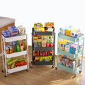 New Kitchen Shelving Collapsible Cart Eliminates the Need to Install Multiple Bathroom Shelving
