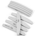 Custom Logo Half Moon Nail Buffer Files Reusable 100/180 Grit Grey Sponge Nail Files