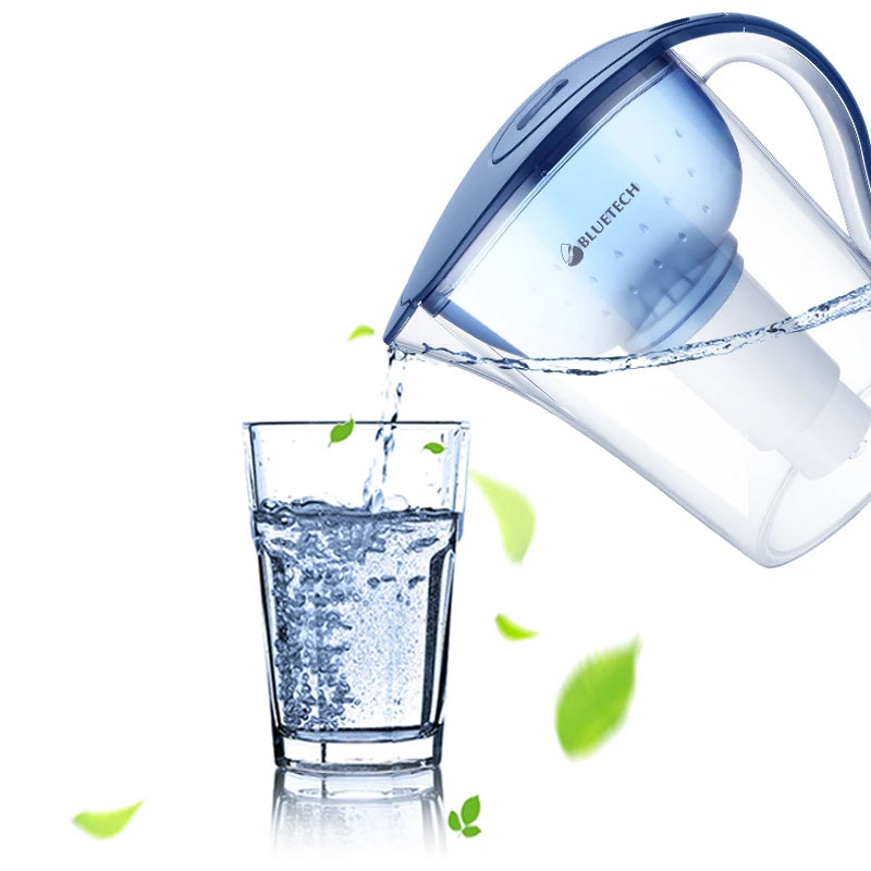 Household Water Filter Pitcher Healthy Drinking Water Purifier Jug Water Filter Bottle Plastic English Rohs Manual 100 GPD