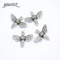 YuenZ Antique Silver Color Bee Charms Pendant Fit Diy Bracelet Necklace Jewelry Accessories 19*16mm D287