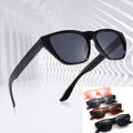 HongKang Hot Selling Ins Style Gloss Black Square Sun Glasses Women Men Sunglasses