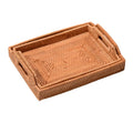 Eco-Friendly Rattan Woven Plate Tray for Fruit Tea Coffee-10pc MOQ