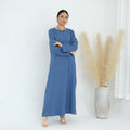 Hot Selling Islamic Clothing Abaya Simple Woman Clothing Modest Womens Dresses Daily Wear With Belt Abaya Women Muslim Dress