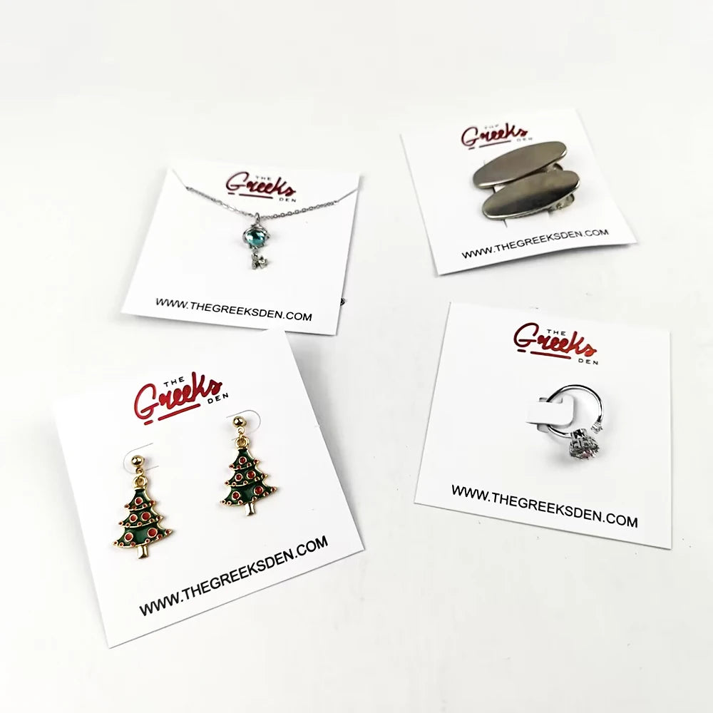 Wholesale Custom Printing Brand Necklace Ear Rings Bracelet Jewelry Packaging Display Paper Cards