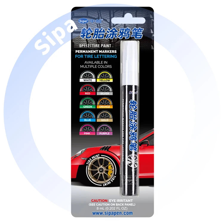 Sipa SP112 Tire Graffiti Paint Marker Signature Waterproof Anti Fade Does Not Harm the Tire Color Colorful Tire Marker Pa 3mm
