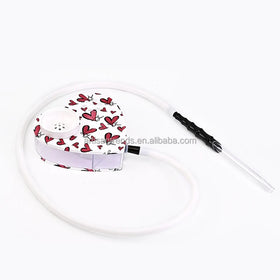 New Design Customized Shape of Love Frosted Acrylic Mini Shisha Hookah Portable LED Light Durable