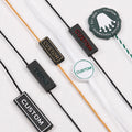 Garment Hangtag Polyester Strings Wholesale Custom Logo Seal Lockable Plastic Hang Tags Strings for Clothing