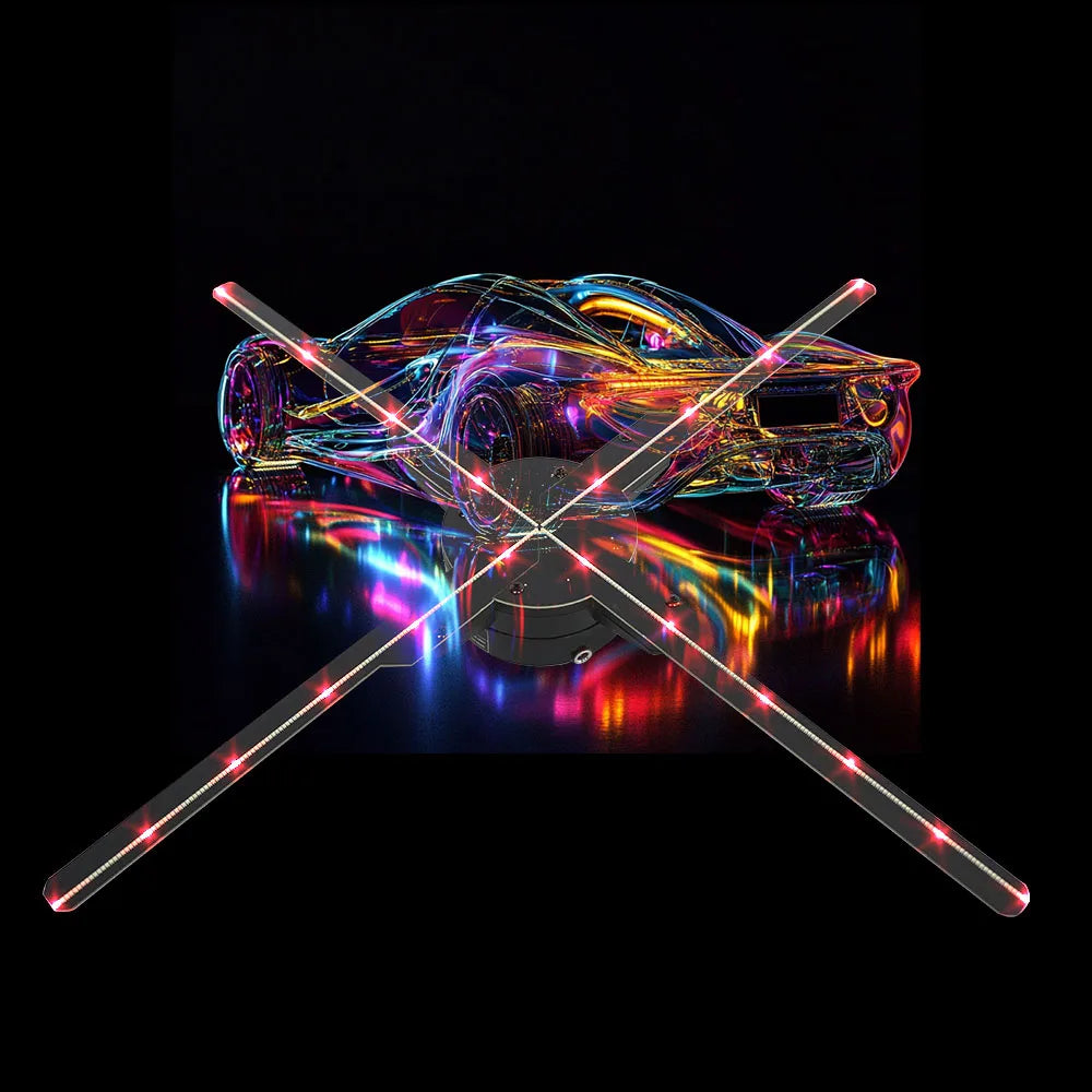 Instant Impact 50cm 3D Holographic Fan for Advertising and Retail Environments