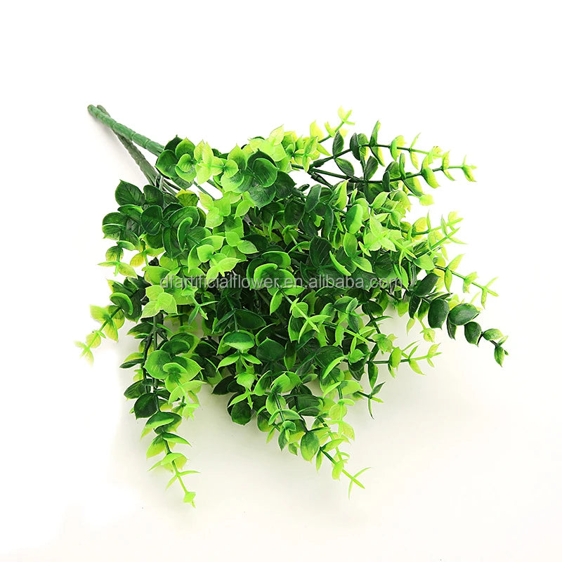 Faux Flowers Supplies Real Touch Leaf Branch Stem Bouquet Greenery Silk Artificial Eucalyptus