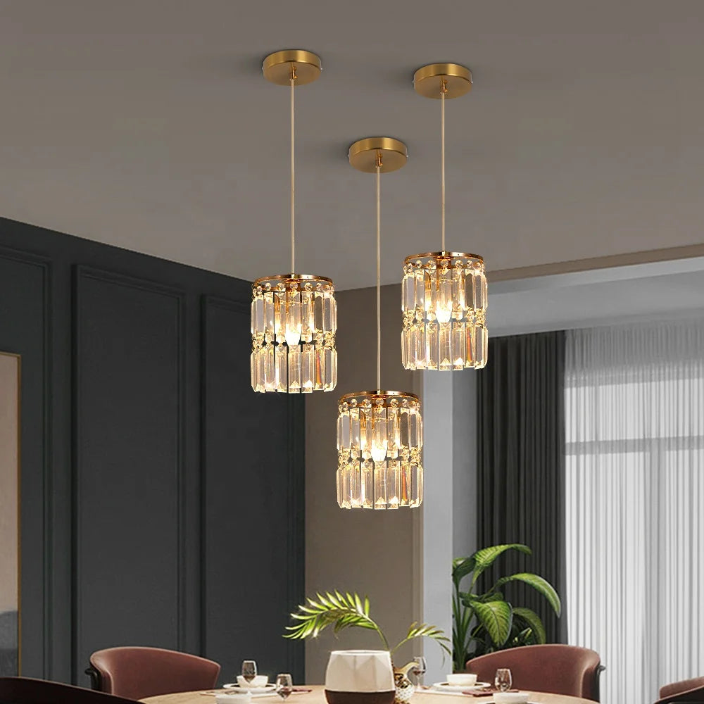 Customized Simple Modern Pendant Lamp Luxury Chandelier bar Counter Cafe Restaurant Crystal Chandelier