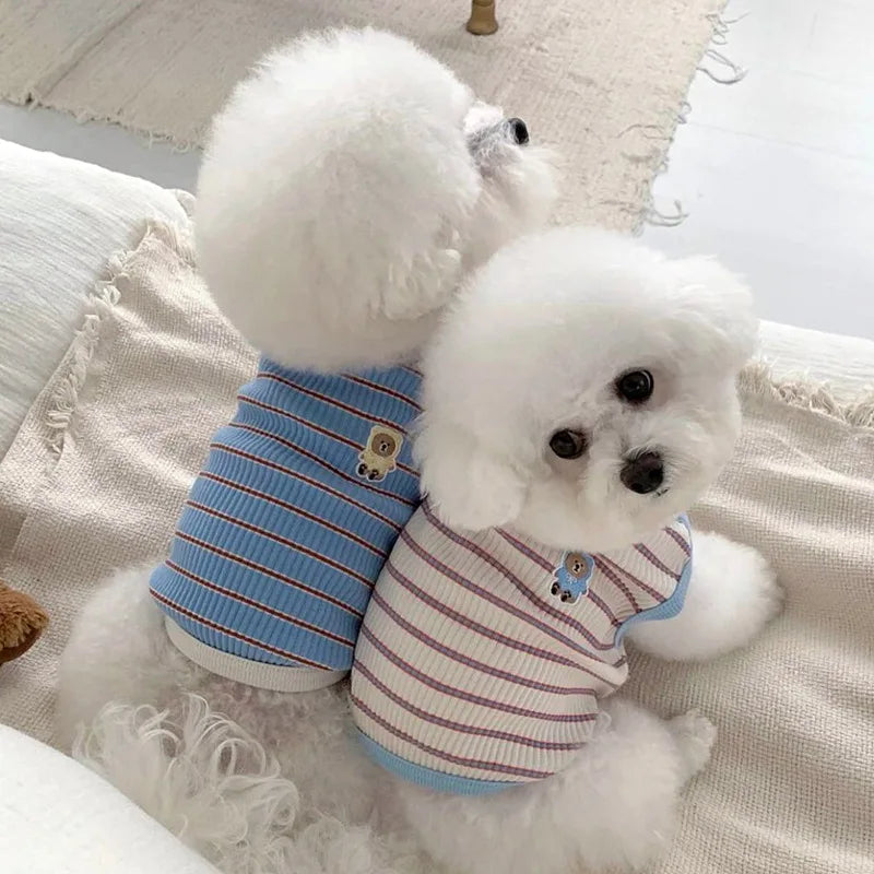 Wholesale Cute Pet Clothes Breathable Dress Comfortable Doggie Vest T Shirt Summer Puppy Dog Clothes