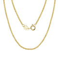Hiphop Fine Style 925 Sterling Silver 14K 18K Gold Plated Italian Handmade 1.2 1.6mm  Chopin Custom Chain Necklace for Women