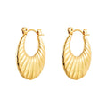 Large Drop Hypoallergenic Teardrop Chunky Waterdrop Teardrop Stainless Steel Earrings for Women Trendy Hoop Earring Dupes