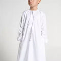 Islam Wholesale Oman White Kids Dubai Boys Emirati Thobe Middle East Arab Teenager Long Prayer Muslim Thobe for Children