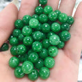 Jade Yang Green Dry Blue Jade Loose Beads Round Beads DIY Accessories Bracelet Necklace Bead Material