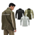 Men's Casual Sports Long Sleeve Jacket for Autumn Winter Half Pull Color Blocking Print Outdoor Fitness Training Gear Zipper
