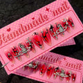 10 Pcs High-end Flame and Planet Cup Design Nail Art Almond Shape Acrylic Press on Nails Customize False Nails SP171