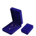 Luxury Flannelette Engagement Ring Earrings Necklace Pendant Jewelry Set Box Custom Velvet Jewelry Storage Box