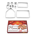 Christmas Themed Cookie Molds Stainless Steel 10 Pieces Cookie Cutter With Box Personalized Stamp Baking Embossed