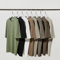 300GSM Oversized Loose Heavy Weight Cotton Man Tshirts Solid Color Drop Shoulder Short Sleeve T-shirt Men for Summer