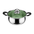 Thickened No-Rust Stainless Steel Soup and Stock Pot with Two-Eared Design for Induction Cooker Durable Metal Material
