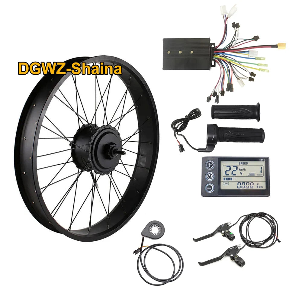 20x4.0 20x4 20 48V 52V 500W 750W 1000W Inch Fat Tire Snow Bike Bicycle Electric Motor Conversion Kit MegaBDM