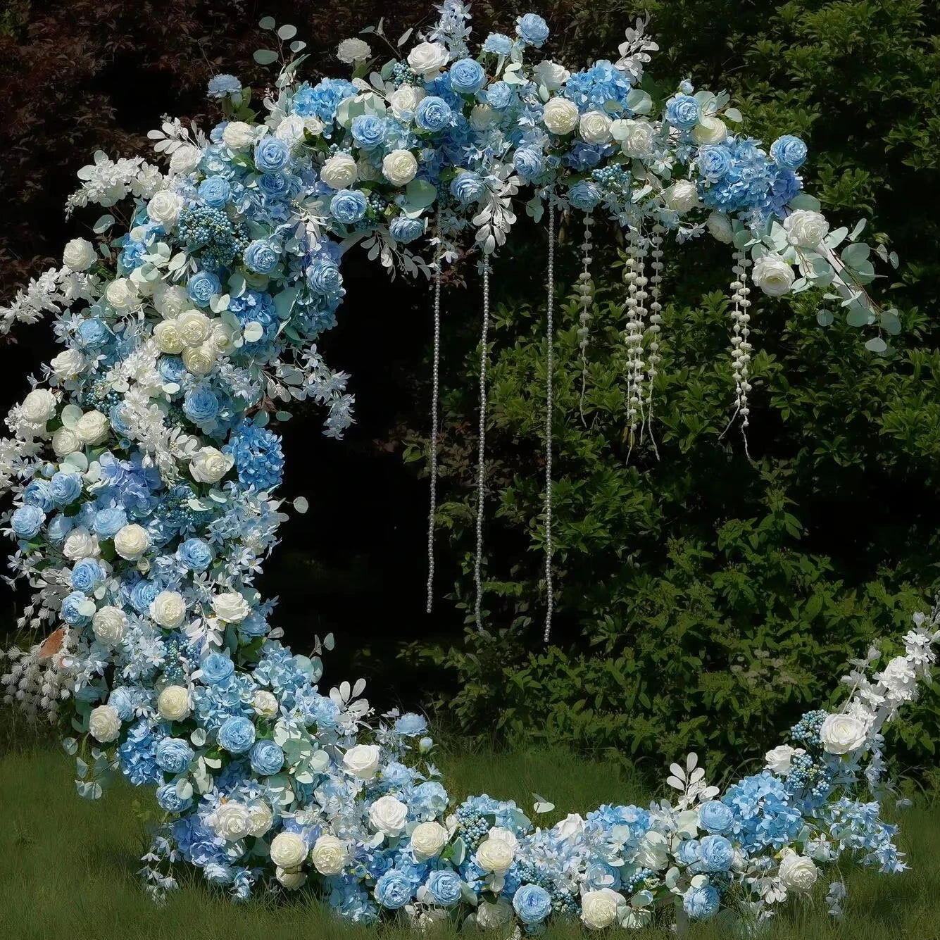 Wedding Party Decor Flower Arch Silk Flower Backdrop Wedding Prop Artificial Flowers Wedding Arch