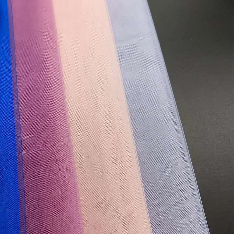 100% Nylon Tricot Tulle Fabric Elastic Soft Breathable Quick-Dry Lightweight for Boys Girls Garment Sportswear Bags Curtains
