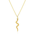 POLIVA 925 Sterling Silver Snake Pendant Necklace 18K Gold & Rhodium Plated Trendy Link Chain Jewelry