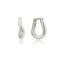 925 Sterling Silver Minimalist Wave Huggie Hoop Earrings for Women Hypoallergenic Elegant Everyday Jewelry Gift