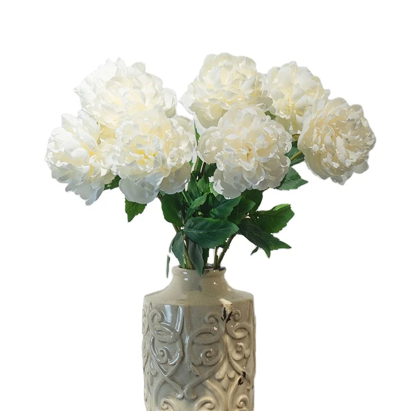 Single Stem Large Peonies Silk Artificial Peony Flower for Home Decoration