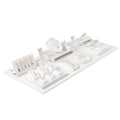Custom Design Luxury Classic White PU Leather Jewelry Display Stand for Earrings Ring Necklace Ivory Jewelry Display Set