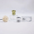 Factory Wholesale 30ml Custom Square Clear Empty Glass Perfume Bottle with Luxury Cap Free Sample